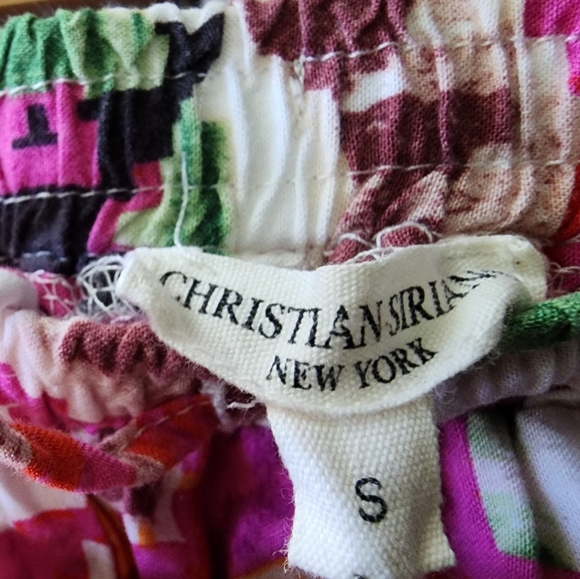 CHRISTIAN SIRIANO | Wide Leg Aztec Print Boho-style Pants | Small - Picture 3 of 6